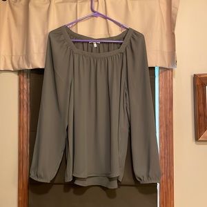 Maurices Ladies M L/S peasant top blouse